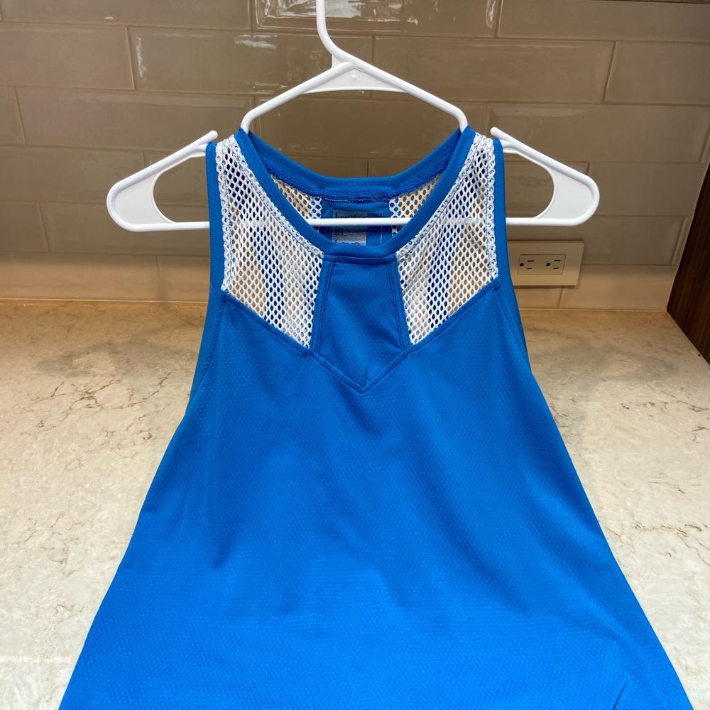 Lucky in Love Blue Silver Tank Top Athletic